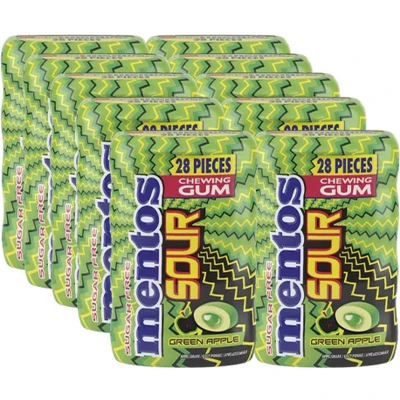 Afbeelding van Mentos Gum Sour Green Apple 10x