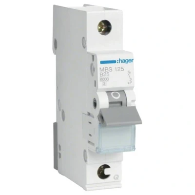 Afbeelding van Hager MBS125 Zekeringautomaat 1 polig 25 A 400 V