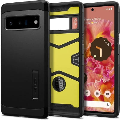 Afbeelding van Spigen Tough Armor Google Pixel 6 Pro Hoesje Back Cover Zwart