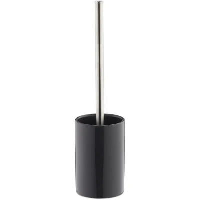 Afbeelding van Relaxdays 2 x wc borstel houder keramiek garnituur toilet accessoires rond grijs