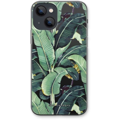 Afbeelding van Case Company® hoesje geschikt voor iPhone 13 Bananenbladeren Soft Cover Telefoonhoesje Bescherming aan alle Kanten en Schermrand