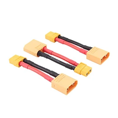 Afbeelding van OliRC XT90 mannelijk naar XT60 vrouwelijk, adapterconverter, RC aansluiting, met 12 AWG 5 cm (C86 3)
