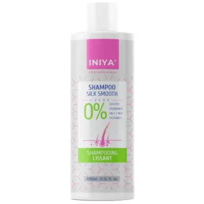 Afbeelding van Iniya Zijde Smooth gladmakende shampoo, 400 ml, shampoo zonder sulfaat, zijdeshampoo, Frans merk