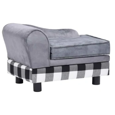 Afbeelding van Hondenbank 57X34X36 Cm Pluche Grijs