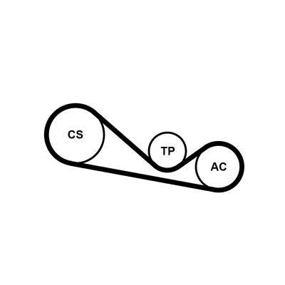 Afbeelding van Contitech Poly V riemen kit 4PK1237K1