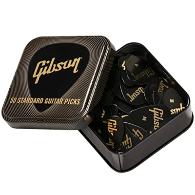Afbeelding van Gibson Plektrum standaard Thin Pick Tin 50 Picks Plectrum set