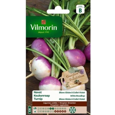 Afbeelding van Vilmorin Keukenraap Witte Roodkop V634
