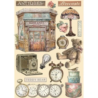 Afbeelding van Stamperia Brocante Antiques Colored Wooden Shape A5 (KLSP156)