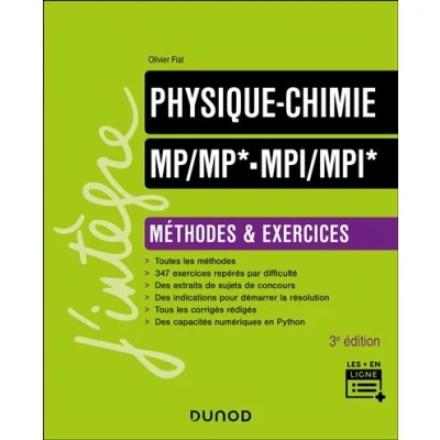 Image de Physique Chimie Méthodes et exercices MP/MP* MPI/MPI*