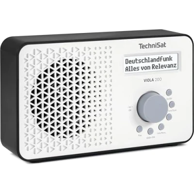 Afbeelding van TechniSat Viola 200 portable DAB en FM radio wit/zwart