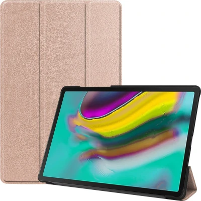 Afbeelding van iMoshion Tablet Hoes Geschikt voor Samsung Galaxy Tab S5e Trifold Bookcase Roze / Rose goud