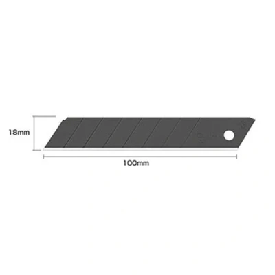 Image de Étui 10 lames acier tungstène noires 18mm &quot;lb10bb&quot; Olfa usage professionnel