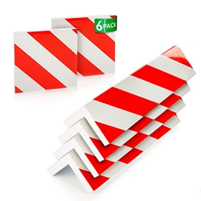 Afbeelding van garage kolombescherming 6 stuks wandbescherming parkeerbescherming parkeerhoeken reflecterende parkeerkolombescherming (4 40 x 20 2 cm + eenheden cm)