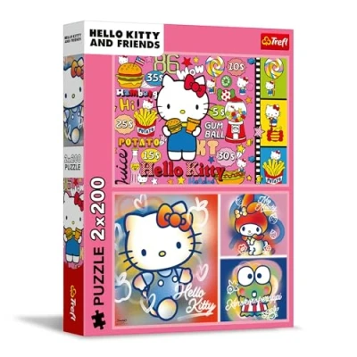 Afbeelding van Trefl Puzzle 2 x 200 Hello Kitty (200 onderdelen)