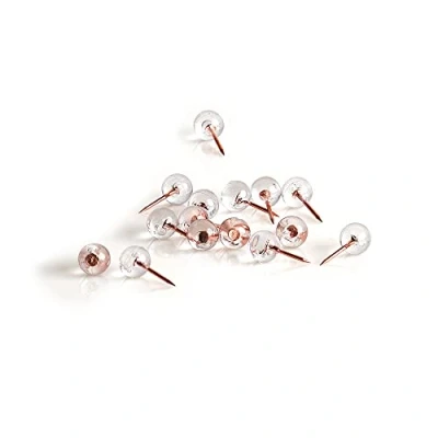 Afbeelding van Zeller punaises set 25x rose goud ronde kop voor prikbord
