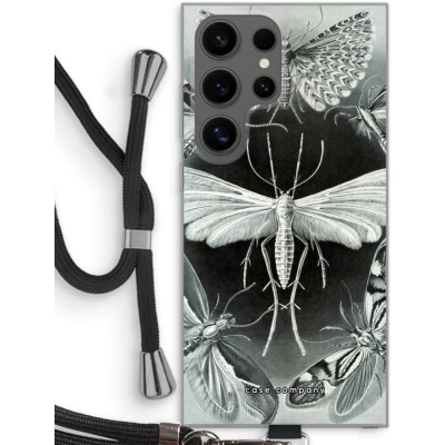 Afbeelding van Case Company® hoesje met Koord geschikt voor Samsung Galaxy S24 Ultra Haeckel Tineida Telefoonhoesje Zwart Bescherming aan alle Kanten en Over de Schermrand