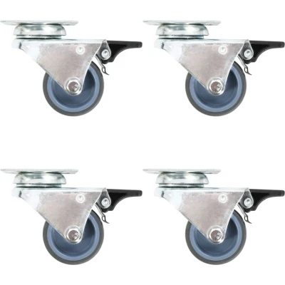 Afbeelding van vidaXL Zwenkwielen dubbel met dubbele remmen 4 st 50 mm