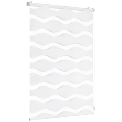 Image de Sekey Store double ondulé Klemmfix sans perçage pour fenêtre 40 cm de large Protection solaire x 100 Blanc