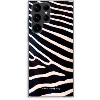 Afbeelding van hoesje geschikt voor Samsung Galaxy S22 Ultra Zebra Soft Cover Telefoonhoesje Bescherming aan alle Kanten en Schermrand