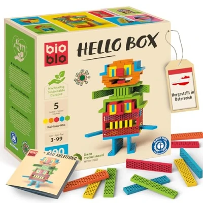 Afbeelding van Bioblo Hello Box Ocean 100 eco bouwblokken