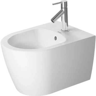 Afbeelding van Duravit ME by Starck wandbidet Compact 37x48cm met kraangat overloop wondergliss wit