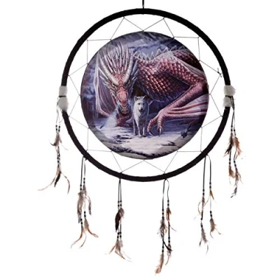 Afbeelding van Dromenvanger Lisa Parker 60cm Draak en Wolf
