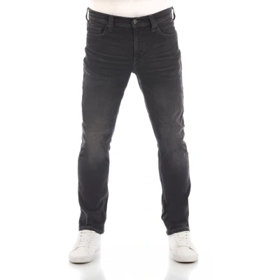 Afbeelding van Mustang Heren Jeans Broeken Vegas slim Fit Zwart 34W / 30L Volwassenen Denim Jeansbroek