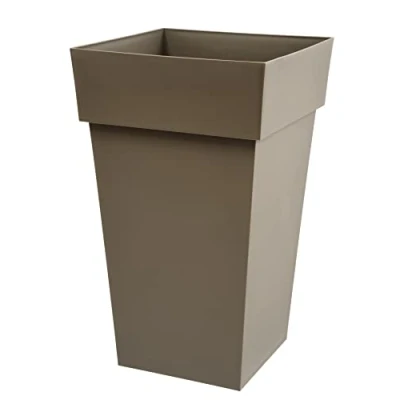 Afbeelding van Bloempot EDA Tuscan Taupe Vierkant Polypropyleen (39 x 39 65 cm)