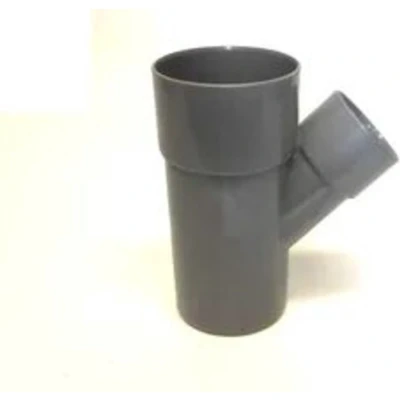 Afbeelding van Dyka Verloop T stuk met 2x mof en 1x spie 45 PVC grijs keurmerk BRL52100 125 x 75mm