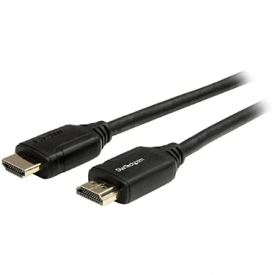Afbeelding van StarTech.com Premium High Speed HDMI kabel met ethernet 4K 60Hz 3 m gecertificeerde 2.0 male naar zwart voor P/N: EXTEND 4K40C6P1, KITBXAVHDPEU, KITBXAVHDPUK, KITBXDOCKPEU,