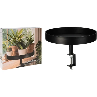 Afbeelding van Dienblad met klem decoratief 36x26 cm zwart