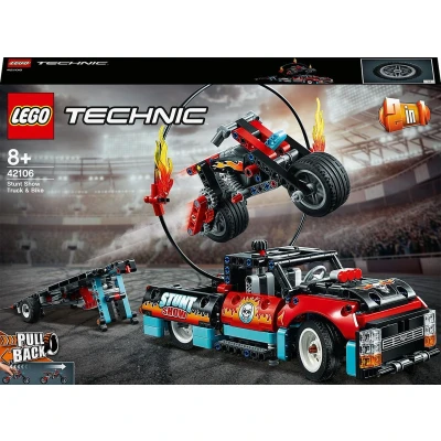Afbeelding van LEGO Technic Truck en Motor voor Stuntshow 42106