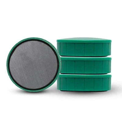 Image de MAUL Aimant MAULsolid, Lot de 4 Gros Aimants Puissants à Usage Multiple, Ronds au design Moderne, 38 x 12, 5 mm, Charge Jusqu&#039;à 1, kg, Verts