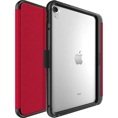 Afbeelding van OtterBox Beschermhoes Symmetry Folio voor iPad 10,9 inch (10e generatie 2022), schokbestendig, valbescherming, dunne beschermhoes, getest volgens militaire normen, rood, levering zonder verpakking
