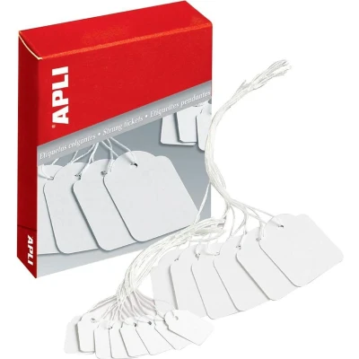 Afbeelding van Apli draadetiketten ft 8 x 19 mm (b h) (381), doos van 1.000 stuks etiket