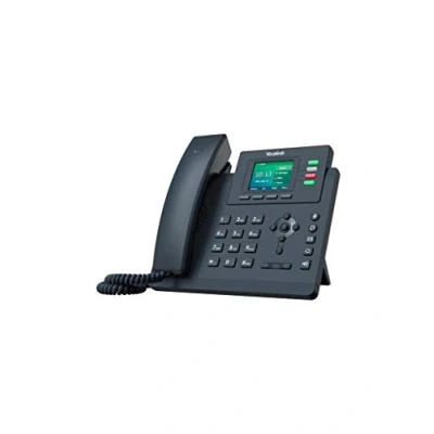 Image de Yealink SIP T33G Téléphone VoIP à 5 voies capacité d&#039;appel v2 SRTP 4 lignes gris classique