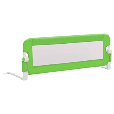 Image de vidaXL Barrière de sécurité lit d&#039;enfant Vert 120x42 cm Polyester10168