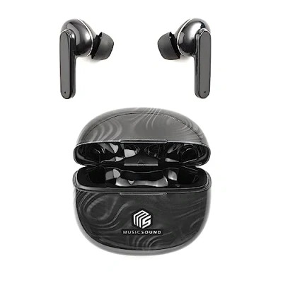 Afbeelding van Music Sound TWS in Ear Bluetooth hoofdtelefoon met oplaadhoes PlayTime 5h Fancy Charcoal