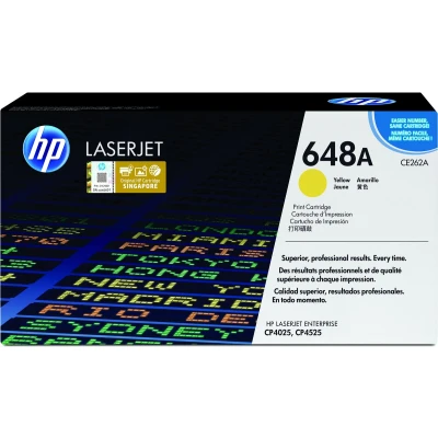 Afbeelding van HP Tonercartridge CE262A 648A geel