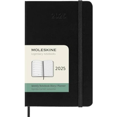 Afbeelding van Moleskine 12 Maanden Agenda 2025 Wekelijks Pocket Harde Kaft Zwart