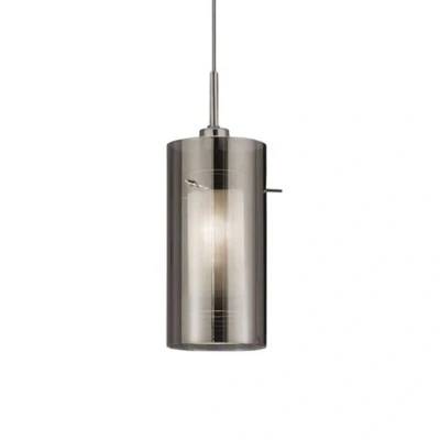 Afbeelding van Hanglamp Duo 2, rookglas/chroom 1 lamp