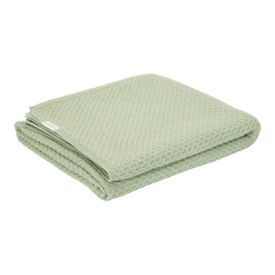 Afbeelding van Little Dutch Deken Wieg Pure Sage Gebreid