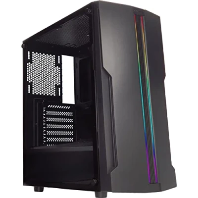 Image de Xilence Performance C X5 MDT ATX panneau latéral fenêtré (verre trempé) pas d&#039;alimentation (ATX) revêtement noir poudré USB/Audio