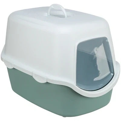 Afbeelding van Trixie kattenbak vico salie / wit 56x40x40 cm