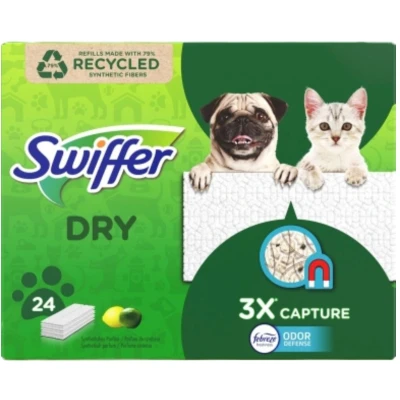Afbeelding van Swiffer Vloerdoekjes Dry Pet Navul 24 stuks