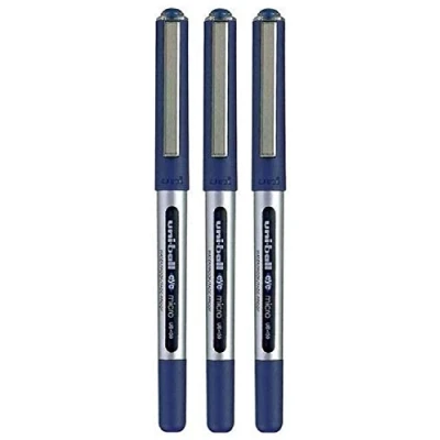 Afbeelding van Uni Ball Eye Micro Blauw Balpen Metalen Punt 0,5 mm 0,2 Line Water Base Pigment Waterdicht inktstroomsysteem UB 150 (3 stuks)