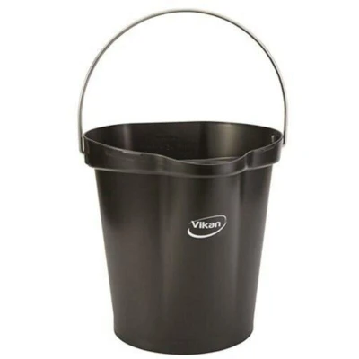 Image de VIKAN 56869 seau, 12 litres, noir 5686/9
