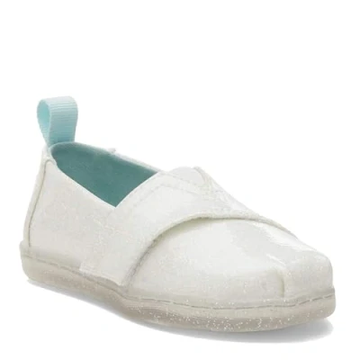 Afbeelding van TOMS Tiny_espadrille_rose goud Cosmic Glitter Espadrillesmeisjes, bedekt met witte confetti