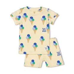 Afbeelding van Feetje Pyjama Premium Summerwear Gino Gelato Geel Maat 92 T/m 104