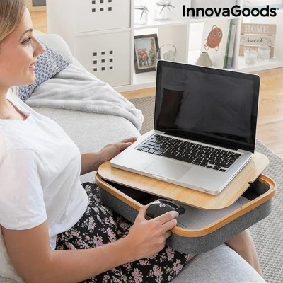 Afbeelding van Draagbare laptoptafel met opbergbak Larage InnovaGoods
